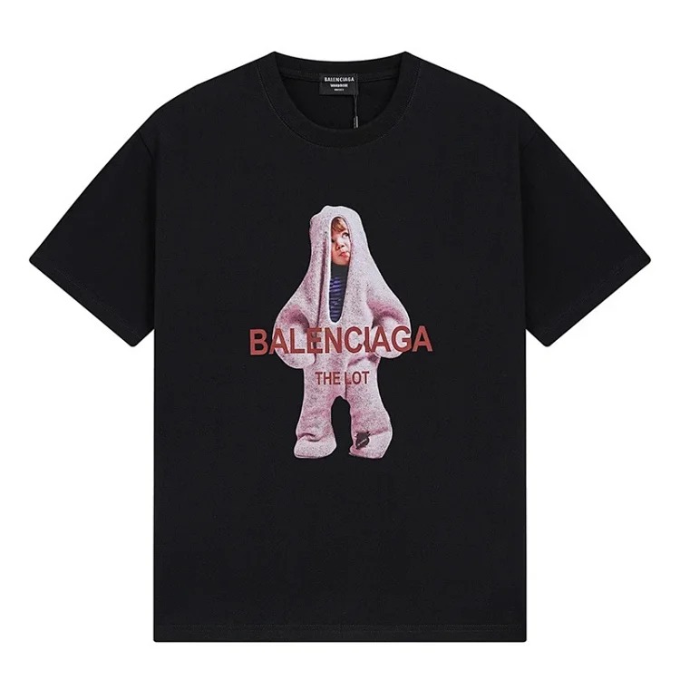 B family T-shirt spring and heavyweight pure cotton short-sleeved T casual versatile men and women the same style