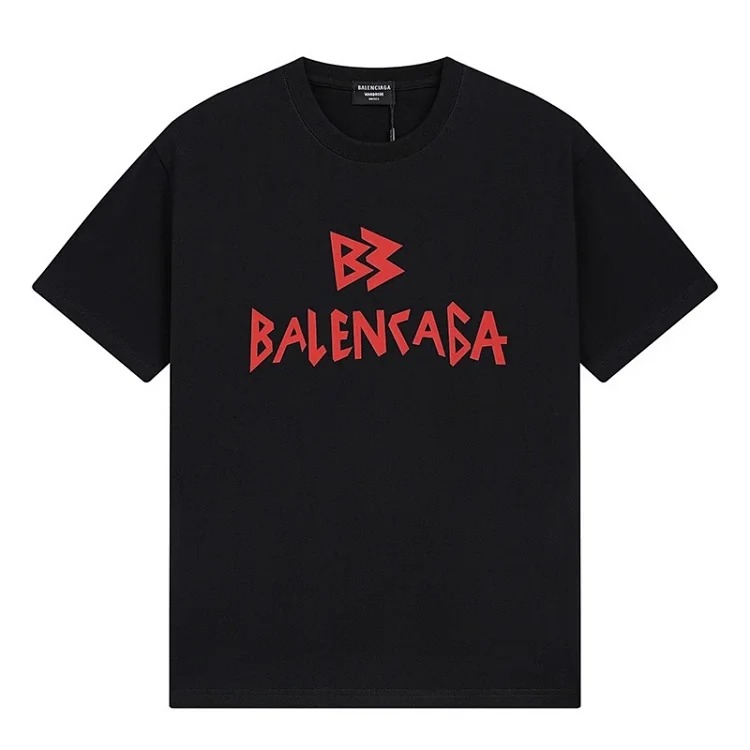 B family T-shirt spring and heavyweight pure cotton short-sleeved T casual versatile men and women the same style