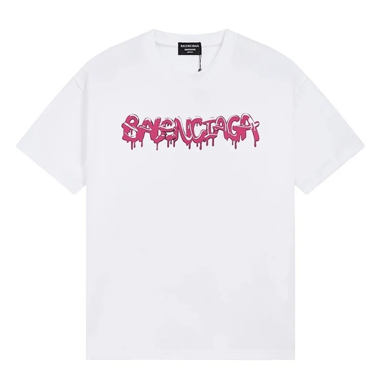 B family T-shirt spring and heavyweight pure cotton short-sleeved T casual versatile men and women the same style