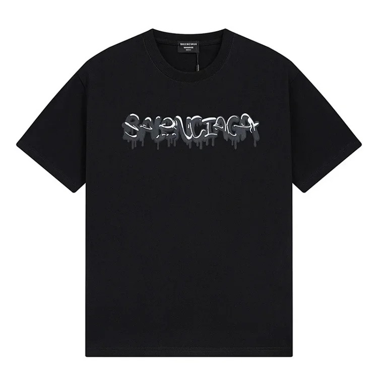 B family T-shirt spring and heavyweight pure cotton short-sleeved T casual versatile men and women the same style