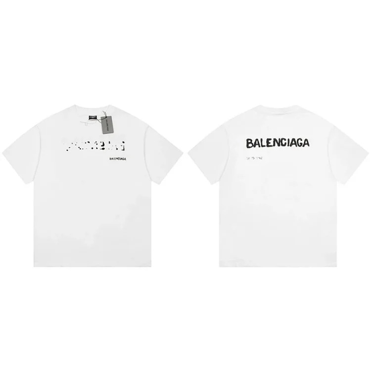 B family T-shirt spring and heavyweight pure cotton short-sleeved T casual versatile men and women the same style