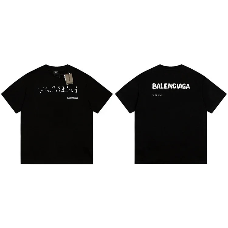 B family T-shirt spring and heavyweight pure cotton short-sleeved T casual versatile men and women the same style