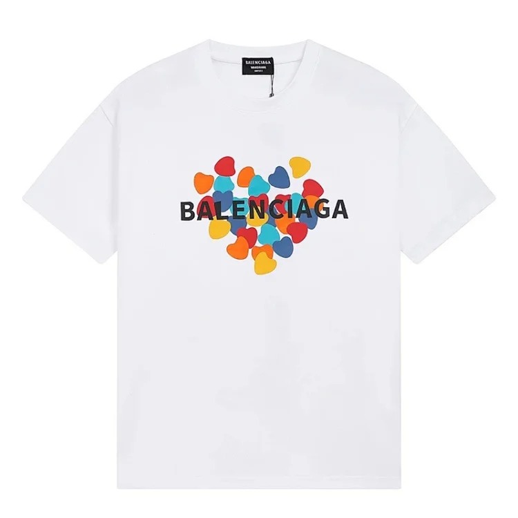 B family T-shirt spring and heavyweight pure cotton short-sleeved T casual versatile men and women the same style