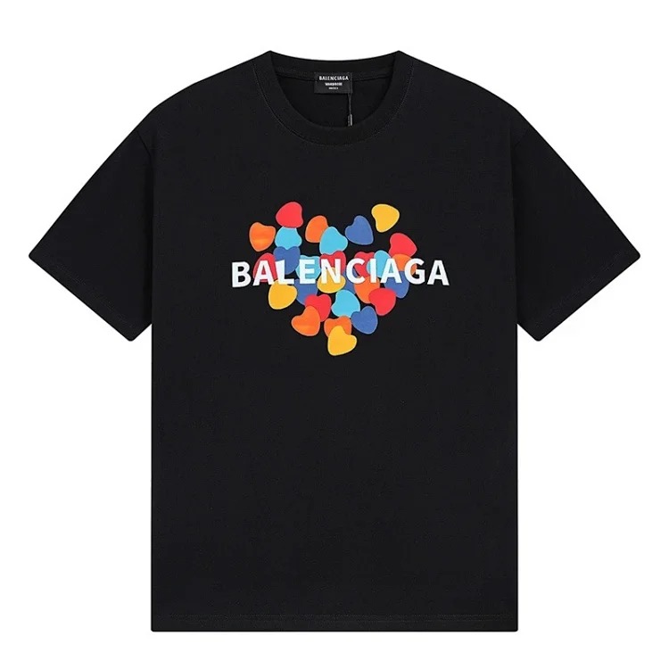 B family T-shirt spring and heavyweight pure cotton short-sleeved T casual versatile men and women the same style