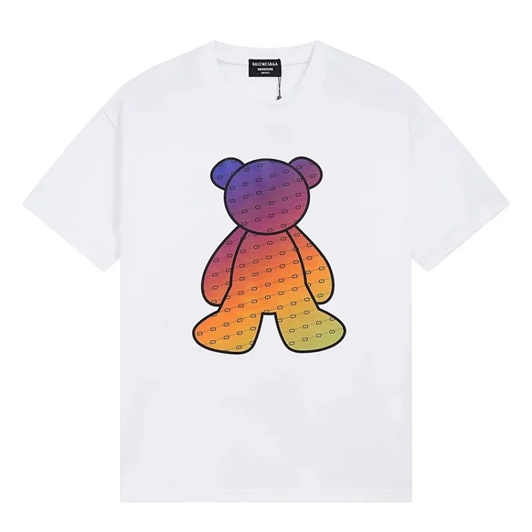 B family T-shirt spring and heavyweight pure cotton short-sleeved T casual versatile men and women the same style
