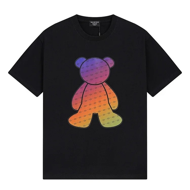 B family T-shirt spring and heavyweight pure cotton short-sleeved T casual versatile men and women the same style