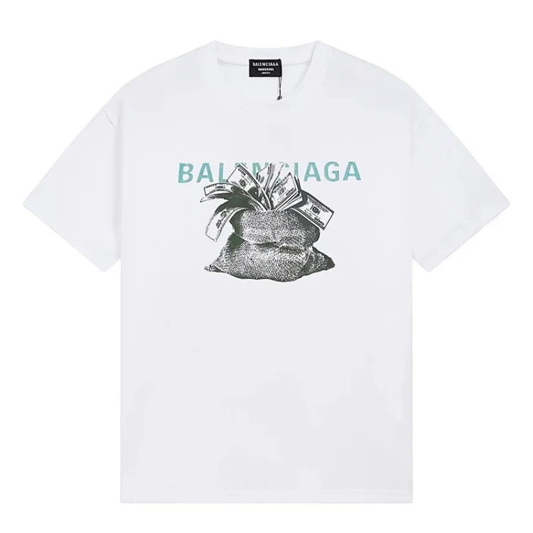 B family T-shirt spring and heavyweight pure cotton short-sleeved T casual versatile men and women the same style
