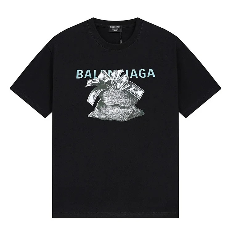 B family T-shirt spring and heavyweight pure cotton short-sleeved T casual versatile men and women the same style