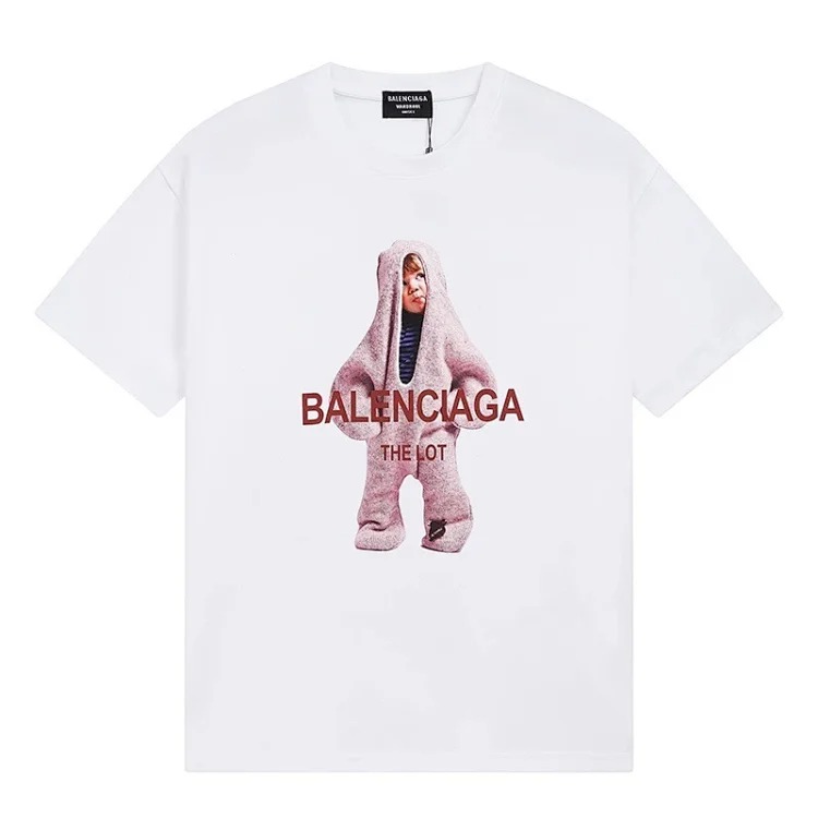 B family T-shirt spring and heavyweight pure cotton short-sleeved T casual versatile men and women the same style