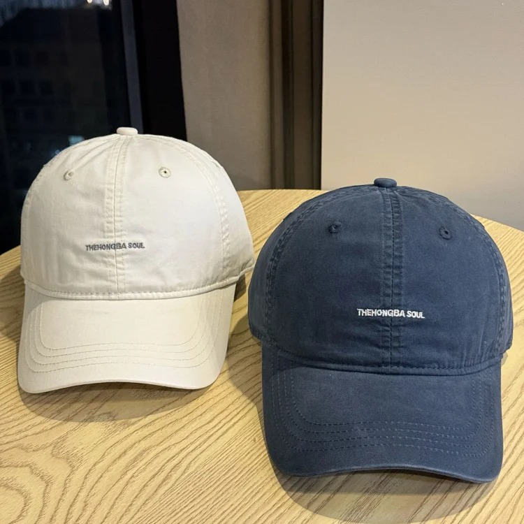 The Hongba Soul American new style embroidered letters brushed cotton baseball cap