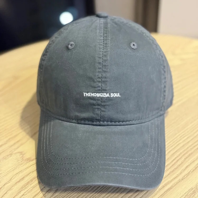 The Hongba Soul American new style embroidered letters brushed cotton baseball cap
