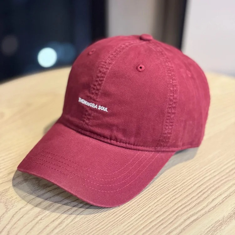 The Hongba Soul American new style embroidered letters brushed cotton baseball cap