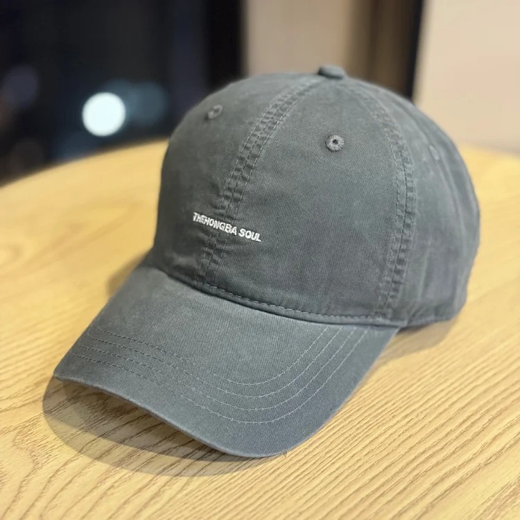 The Hongba Soul American new style embroidered letters brushed cotton baseball cap