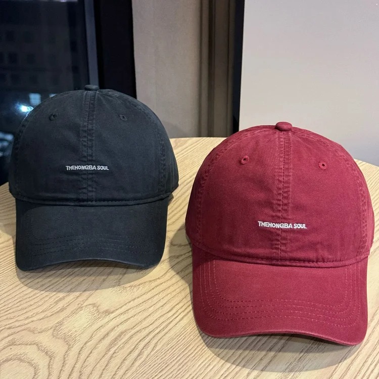 The Hongba Soul American new style embroidered letters brushed cotton baseball cap