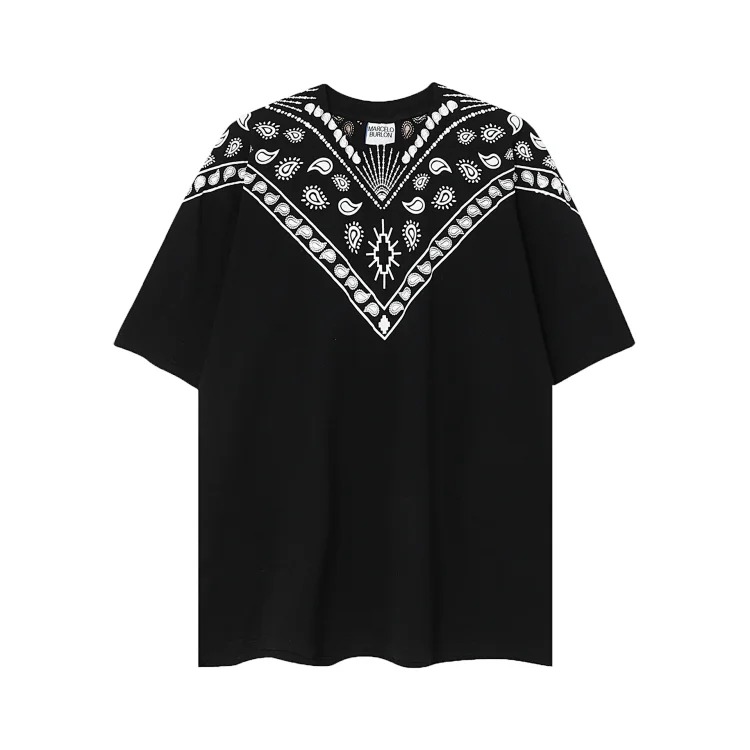 MB wings short-sleeved Marcelo European and American trendy brand men's and women's feather T-shirt half-sleeved MARCELO printed tee