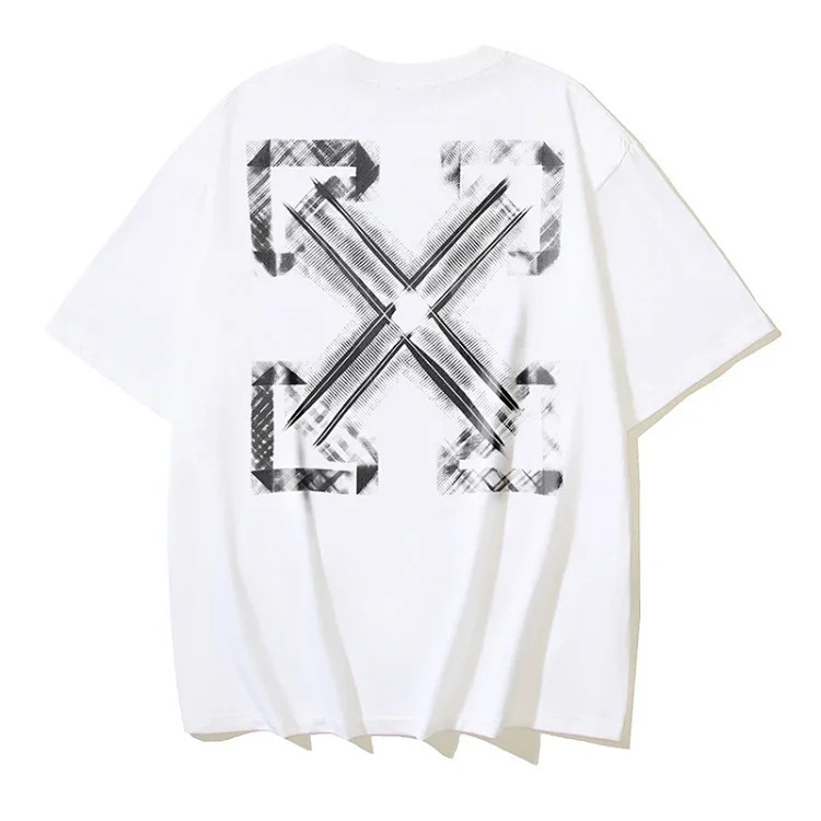 European and American trendy brand OW Bulls basketball short-sleeved loose T-shirt for men and women couples