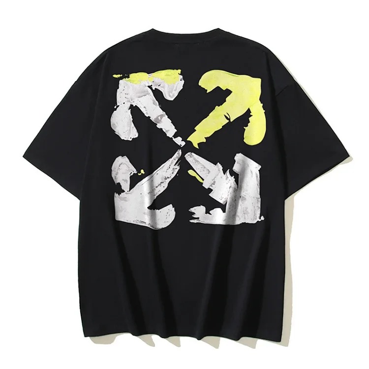European and American trendy brand OW Bulls basketball short-sleeved loose T-shirt for men and women couples