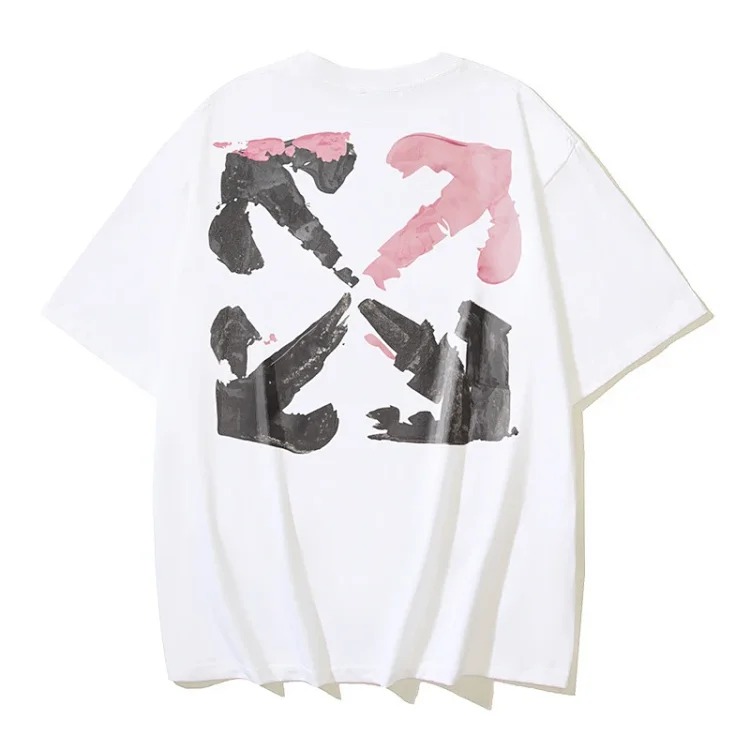 European and American trendy brand OW Bulls basketball short-sleeved loose T-shirt for men and women couples
