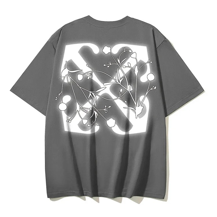 European and American trendy brand OW Bulls basketball short-sleeved loose T-shirt for men and women couples