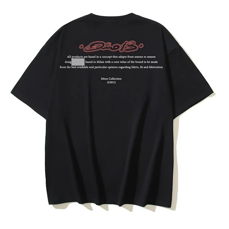 European and American trendy brand OW Bulls basketball short-sleeved loose T-shirt for men and women couples