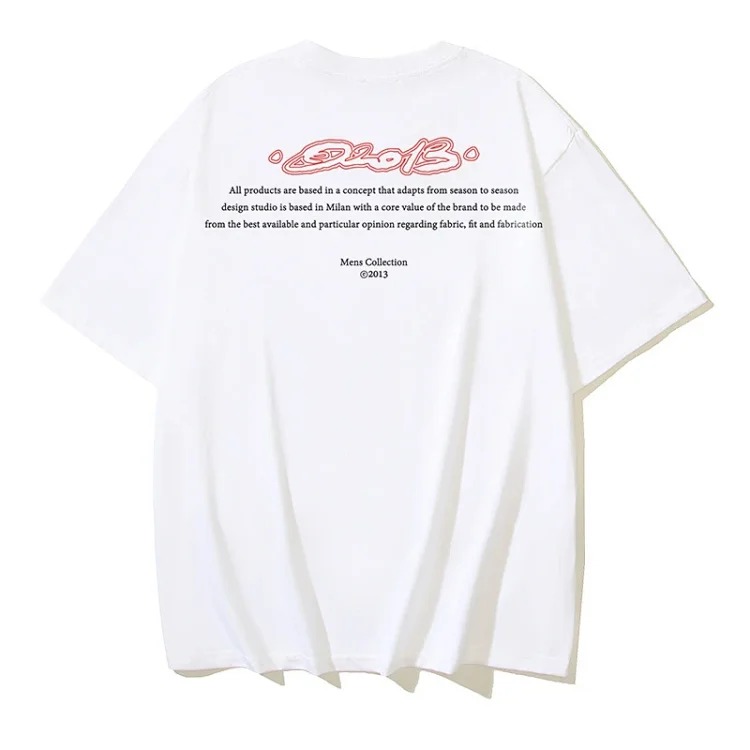 European and American trendy brand OW Bulls basketball short-sleeved loose T-shirt for men and women couples