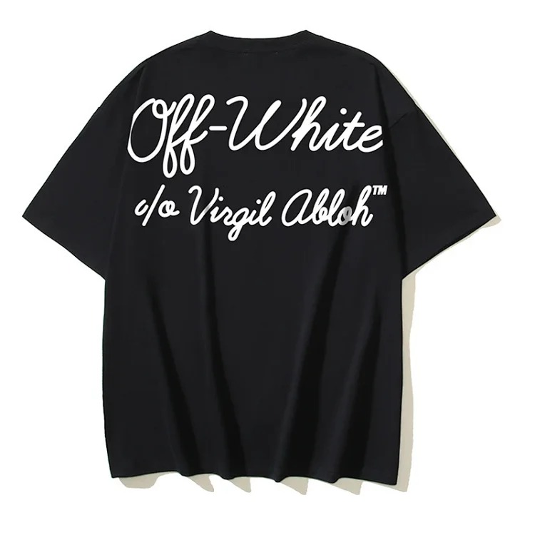 European and American trendy brand OW Bulls basketball short-sleeved loose T-shirt for men and women couples