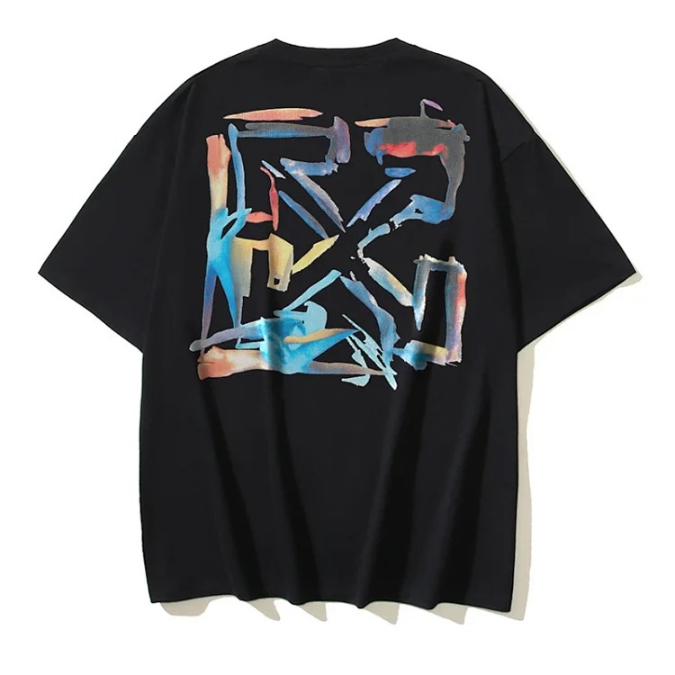 European and American trendy brand OW Bulls basketball short-sleeved loose T-shirt for men and women couples