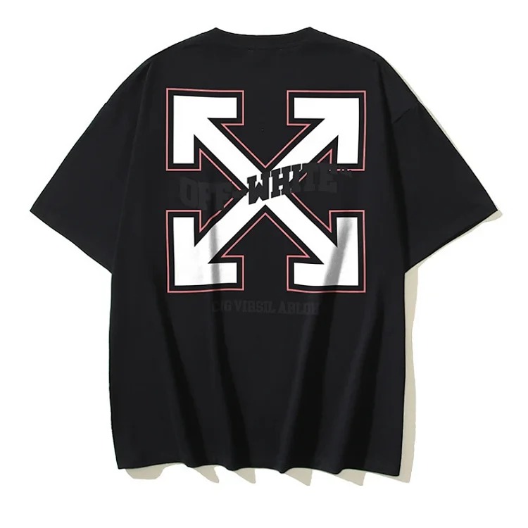 European and American trendy brand OW Bulls basketball short-sleeved loose T-shirt for men and women couples