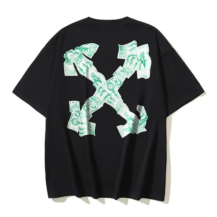 European and American trendy brand OW Bulls basketball short-sleeved loose T-shirt for men and women couples