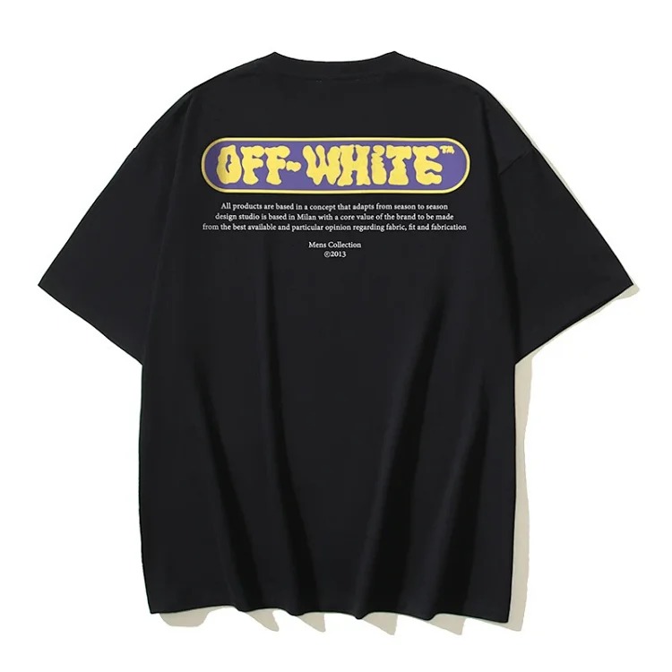 European and American trendy brand OW Bulls basketball short-sleeved loose T-shirt for men and women couples