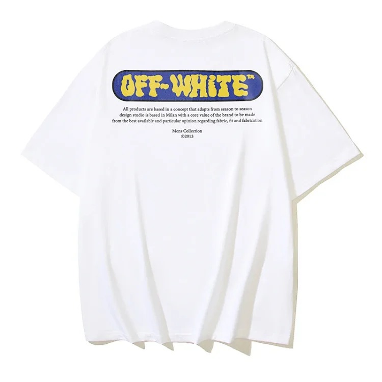 European and American trendy brand OW Bulls basketball short-sleeved loose T-shirt for men and women couples