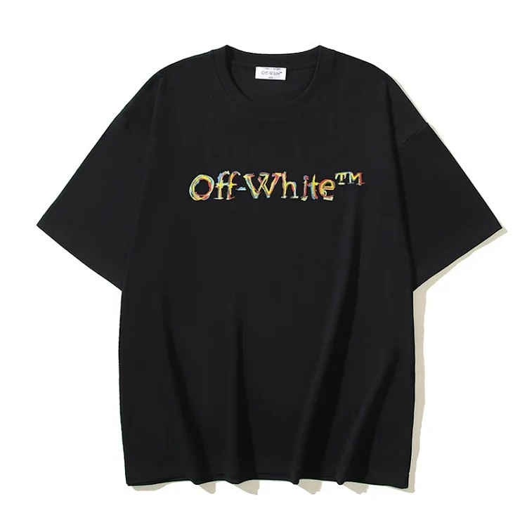 European and American trendy brand OW Bulls basketball short-sleeved loose T-shirt for men and women couples