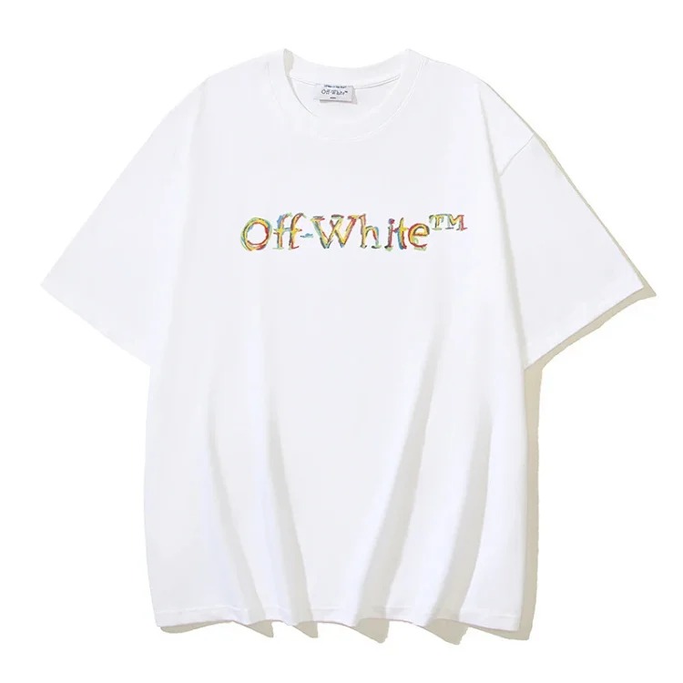 European and American trendy brand OW Bulls basketball short-sleeved loose T-shirt for men and women couples
