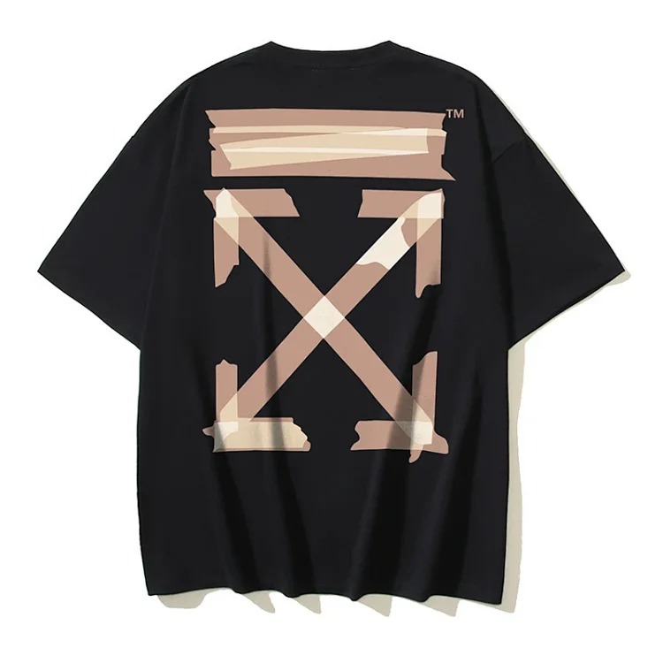 European and American trendy brand OW Bulls basketball short-sleeved loose T-shirt for men and women couples