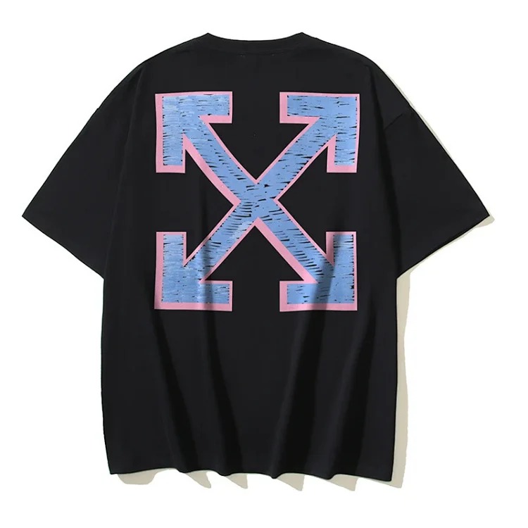 European and American trendy brand OW Bulls basketball short-sleeved loose T-shirt for men and women couples