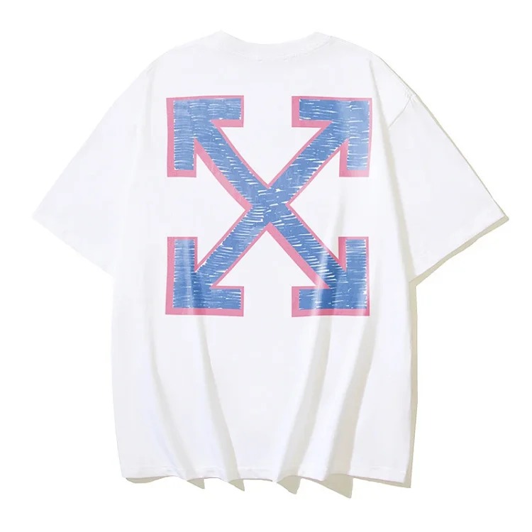 European and American trendy brand OW Bulls basketball short-sleeved loose T-shirt for men and women couples