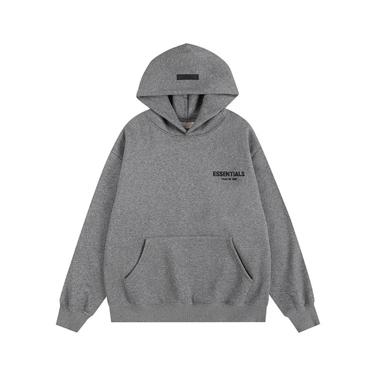 New trendy brand men's and women's hooded sweatshirt ess black letter flocking