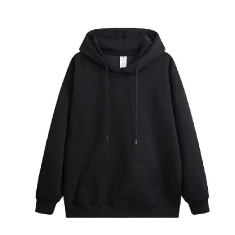 New trendy brand men's and women's hooded sweatshirt ess black letter flocking