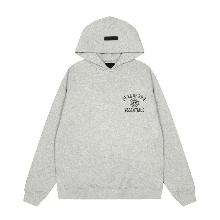 New trendy brand men's and women's hooded sweatshirt ess black letter flocking