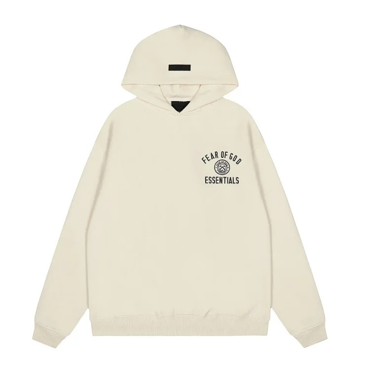 New trendy brand men's and women's hooded sweatshirt ess black letter flocking