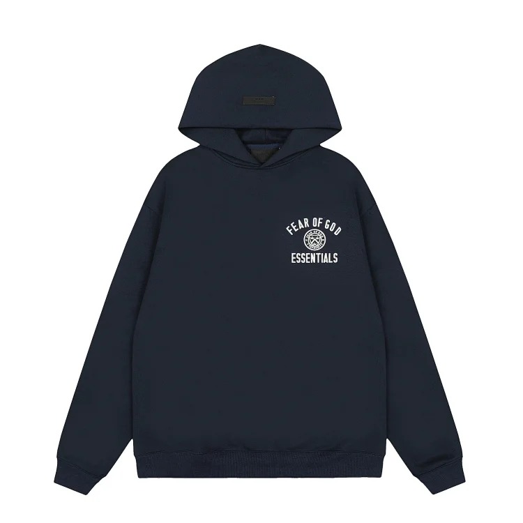 New trendy brand men's and women's hooded sweatshirt ess black letter flocking