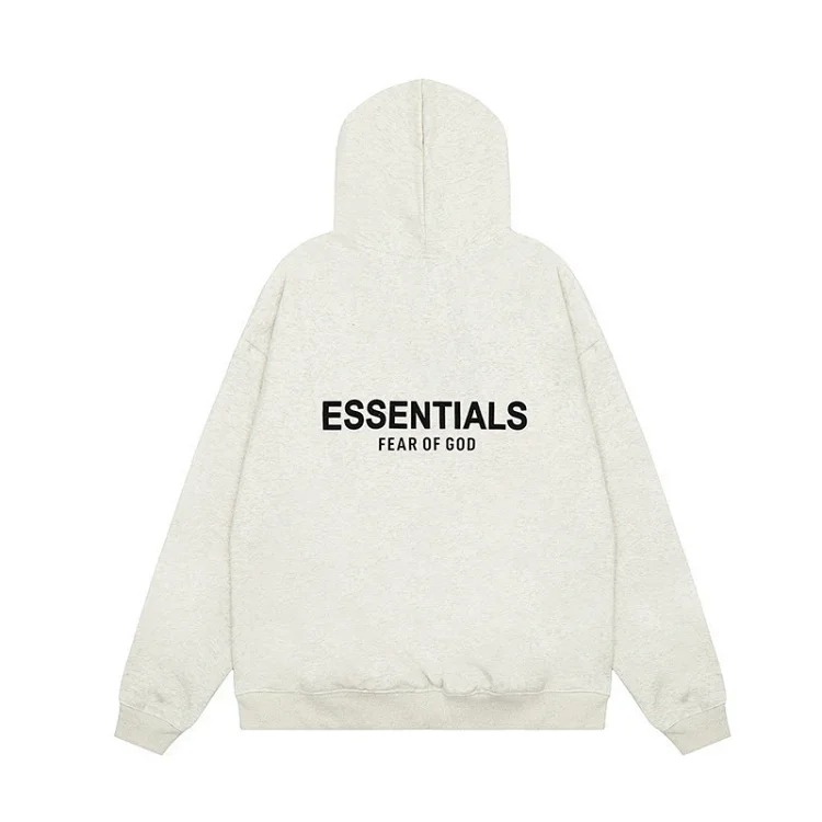 New trendy brand men's and women's hooded sweatshirt ess black letter flocking