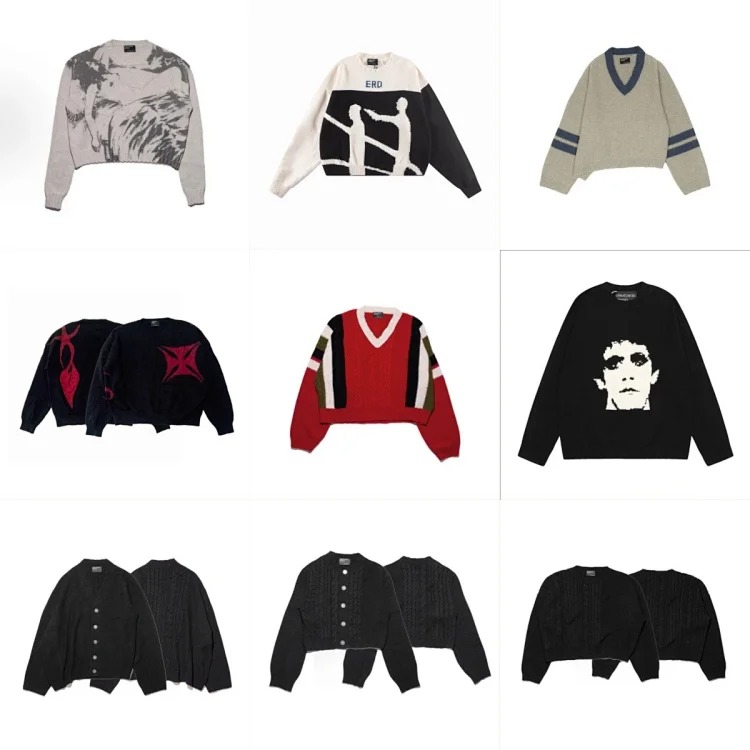 Distressed ripped irregular design casual sweater jacket V-neck