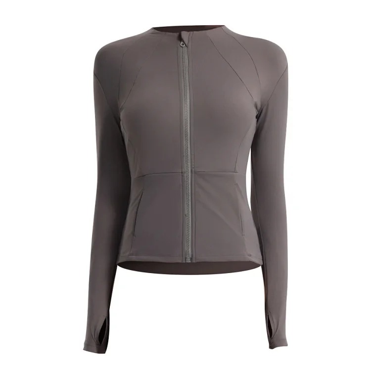 Alo's same style yoga jacket waist slim fit quick-drying versatile fitness yoga sportswear women's long-sleeved morning running top image 11