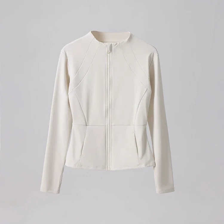Alo's same style yoga jacket waist slim fit quick-drying versatile fitness yoga sportswear women's long-sleeved morning running top image 6