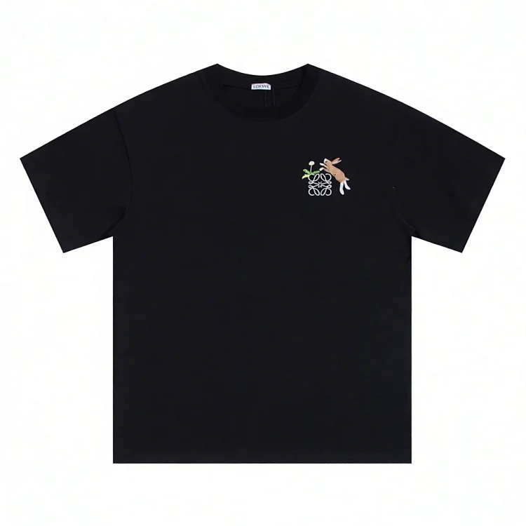 Style for men and women, fashionable and versatile round neck pullover T-shirt, hand-painted splash-ink trendy brand