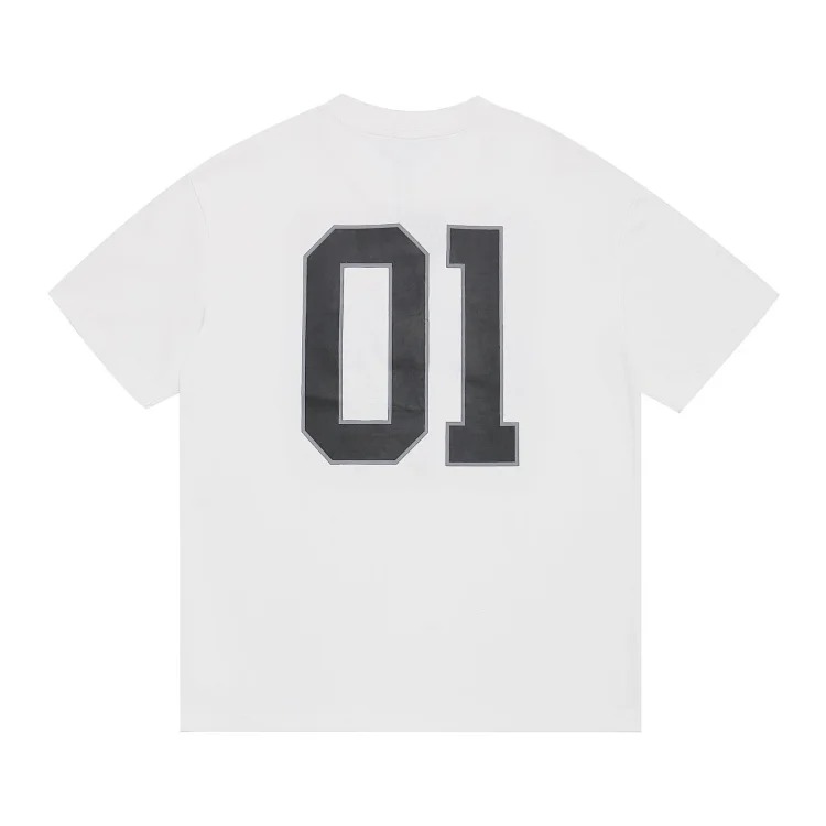 Style for men and women, fashionable and versatile round neck pullover T-shirt, hand-painted splash-ink trendy brand