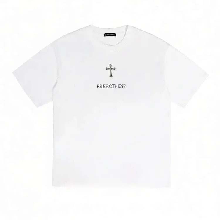 Style for men and women, fashionable and versatile round neck pullover T-shirt, hand-painted splash-ink trendy brand