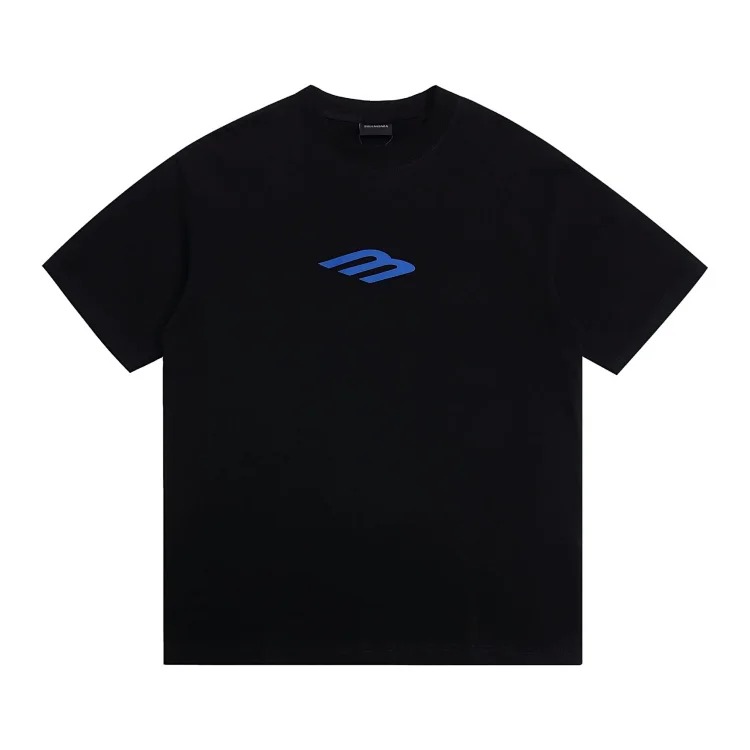 Style for men and women, fashionable and versatile round neck pullover T-shirt, hand-painted splash-ink trendy brand