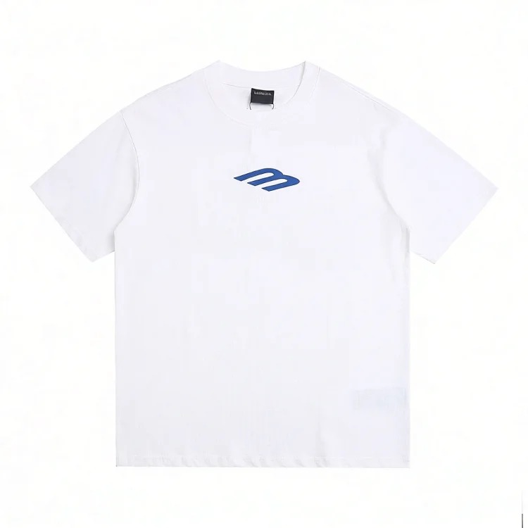 Style for men and women, fashionable and versatile round neck pullover T-shirt, hand-painted splash-ink trendy brand